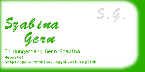 szabina gern business card